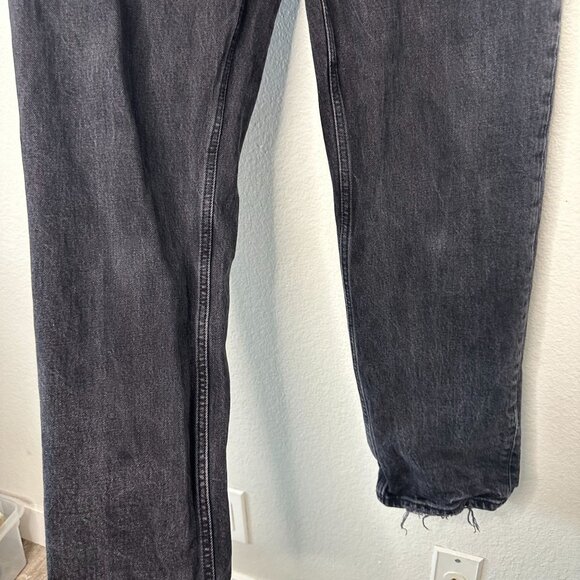 Abercrombie & Fitch Dad High Rise V Waist Jeans Curve Crossover Black 10 - Picture 4 of 6